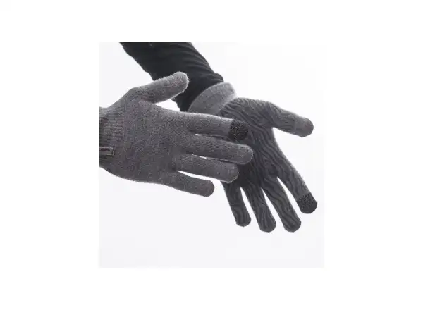 Sensor Merino gloves grey