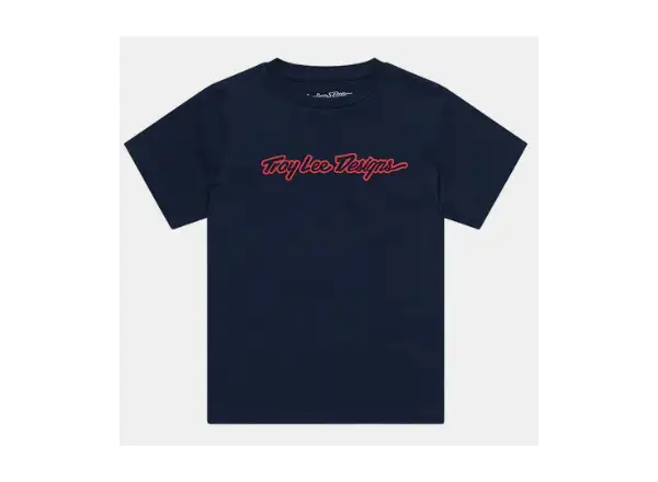 Troy Lee Designs Signature kids T-shirt short sleeve Navy