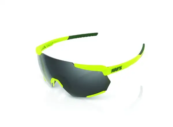 100% Racetrap Soft Tact Banana Glasses Black Mirror Lens