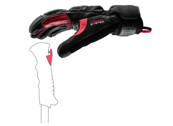 Leki Griffin Pro 3D gloves Black-Red-White