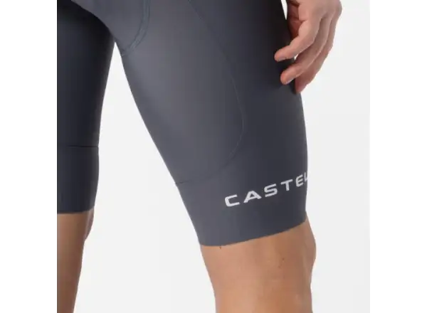Castelli Espresso 2 men's shorts with pad and bib Smoky Gray