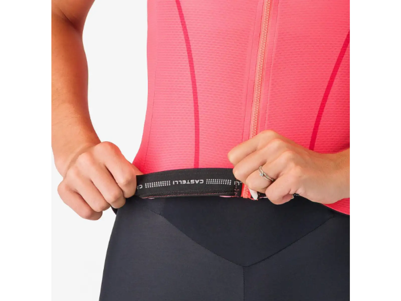 Castelli Anima Flow women's jersey short sleeve Brilliant Pink/Hibiscus