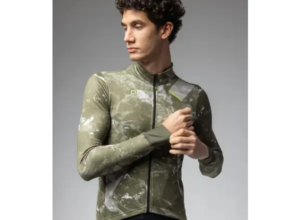 Alé Pragma Space men's long sleeve jersey Army Green
