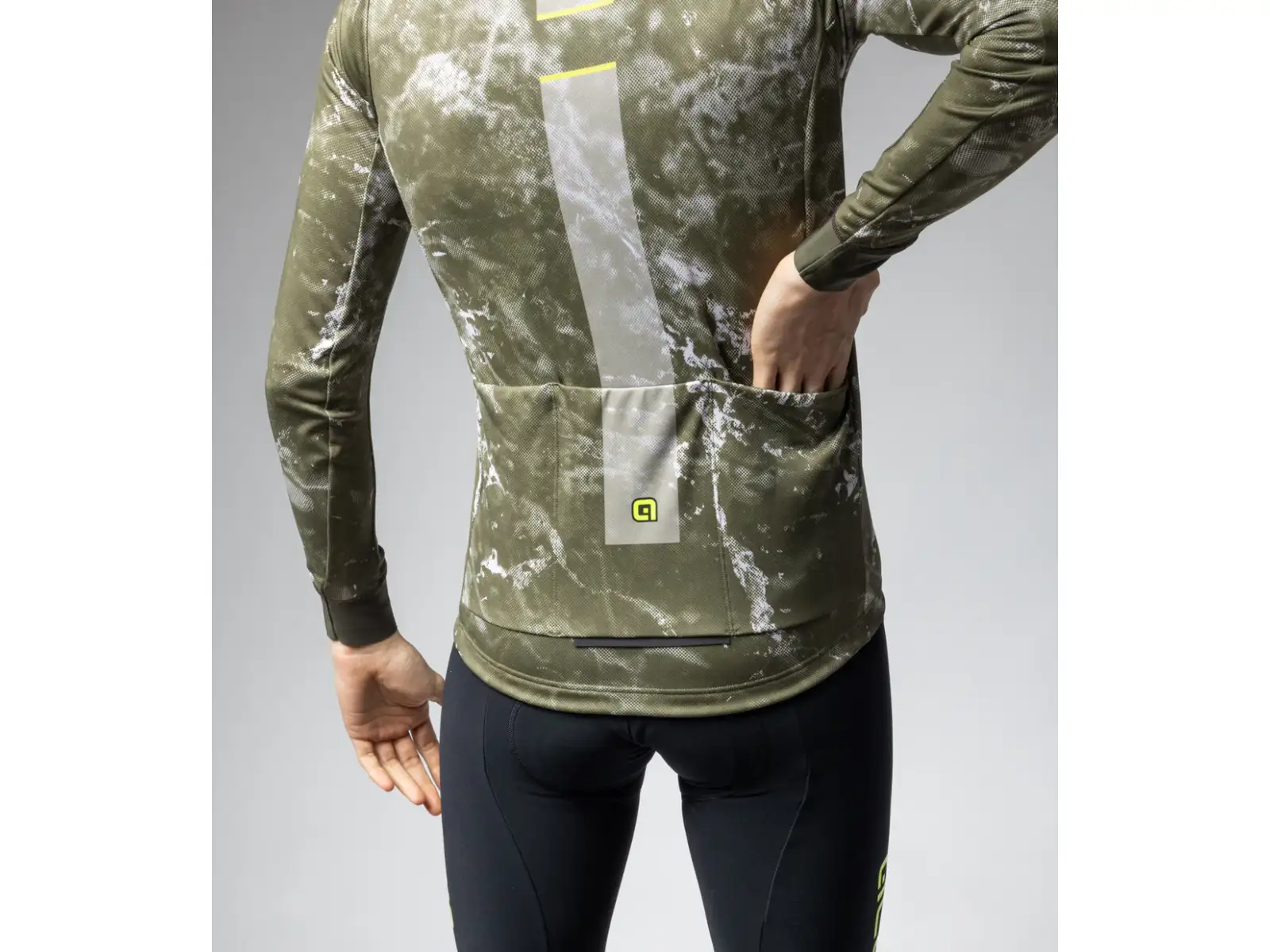 Alé Pragma Space men's long sleeve jersey Army Green