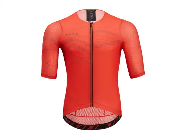 Silvini Legno men's jersey short sleeve ruby/charcoal