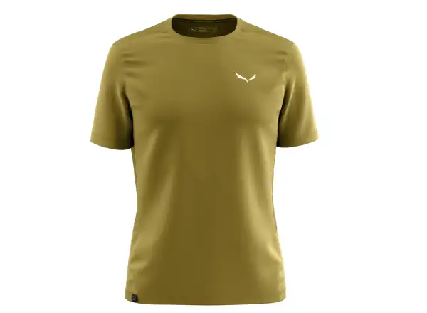 Salewa Puez Hybrid Dry men's short sleeve T-shirt Olive Oil