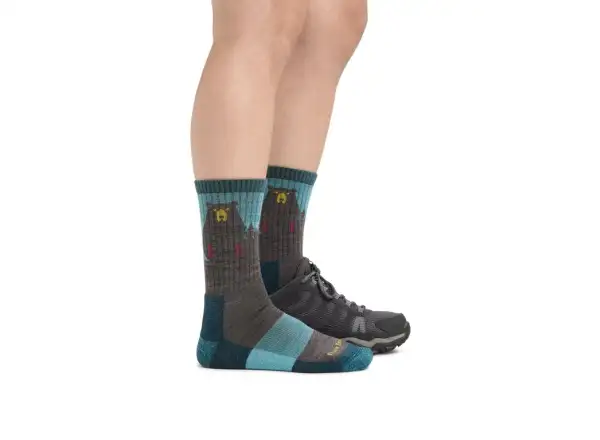 Darn Tough Bear Town Micro Crew Lightweight Cushion women's socks Aqua