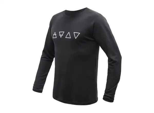 Sensor Merino Blend Elements men's long sleeve shirt Black