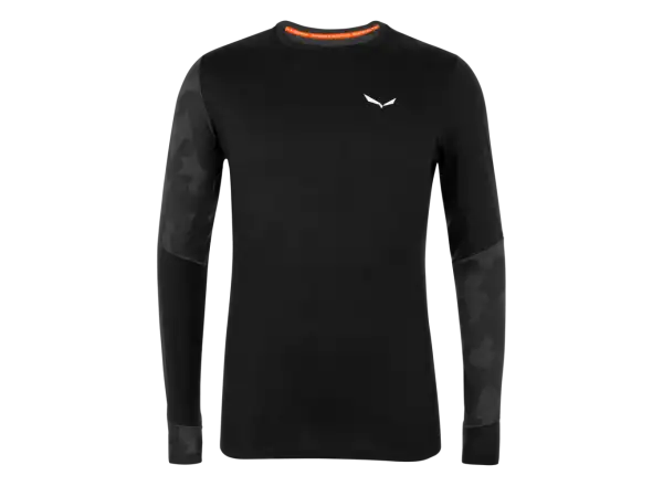 Salewa Cristallo men's long sleeve shirt black out