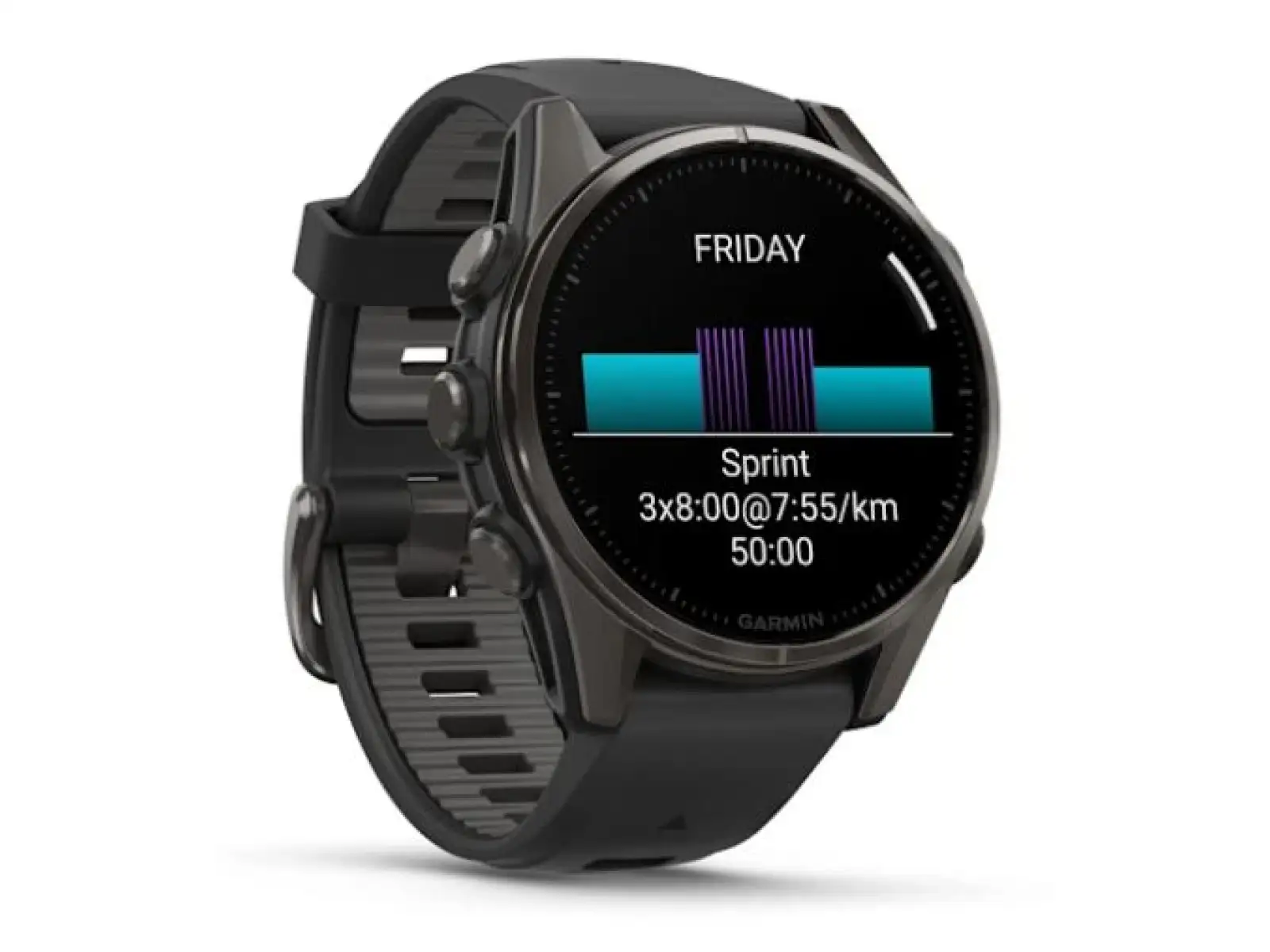 Garmin fenix 8 - 43 mm AMOLED Sapphire smart watch Carbon titanium Black/Pebble grey