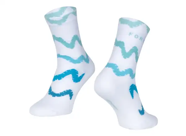 Force Endure cycling socks white/blue