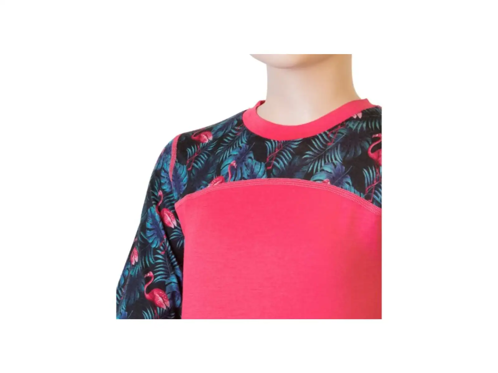 Sensor Merino Impress Set children's long sleeve shirt + pants Magenta/Floral