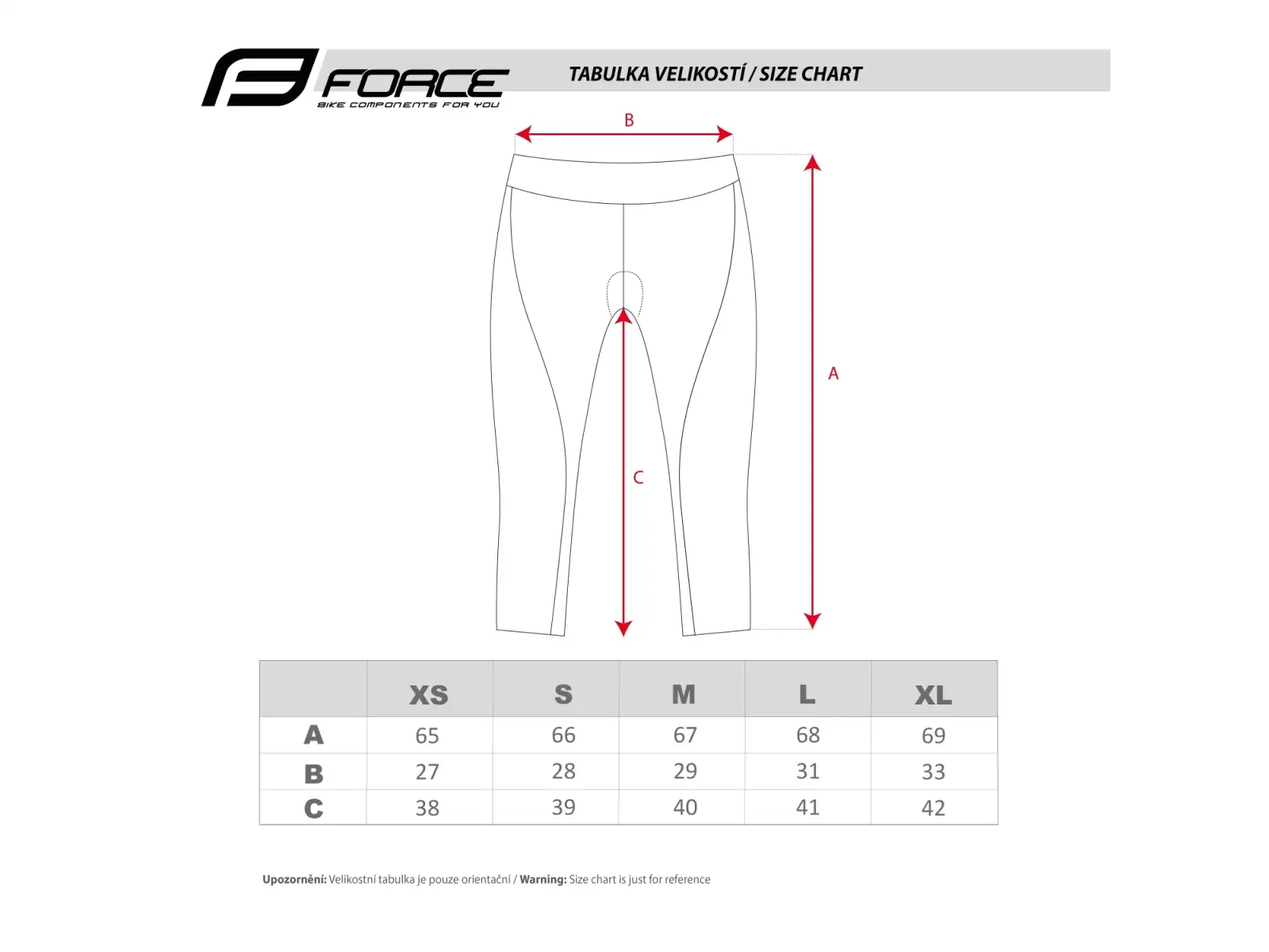 Force Lady Fit 3/4 shorts without padding black