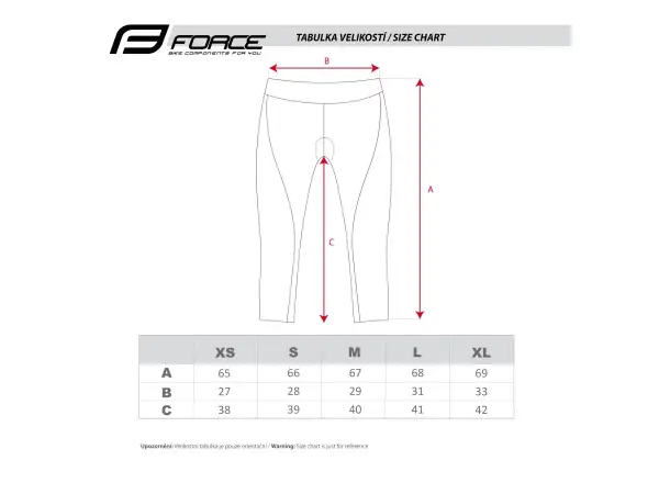 Force Lady Fit 3/4 shorts without padding black
