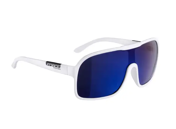 Force Mondo glasses white matte/blue lenses