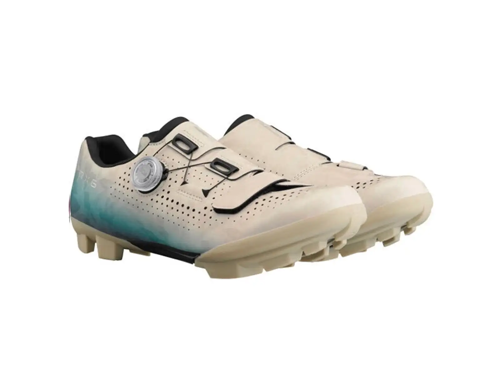 Shimano SH-RX600 gravel shoes beige/blue