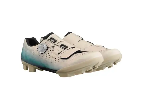 Shimano SH-RX600 gravel shoes beige/blue