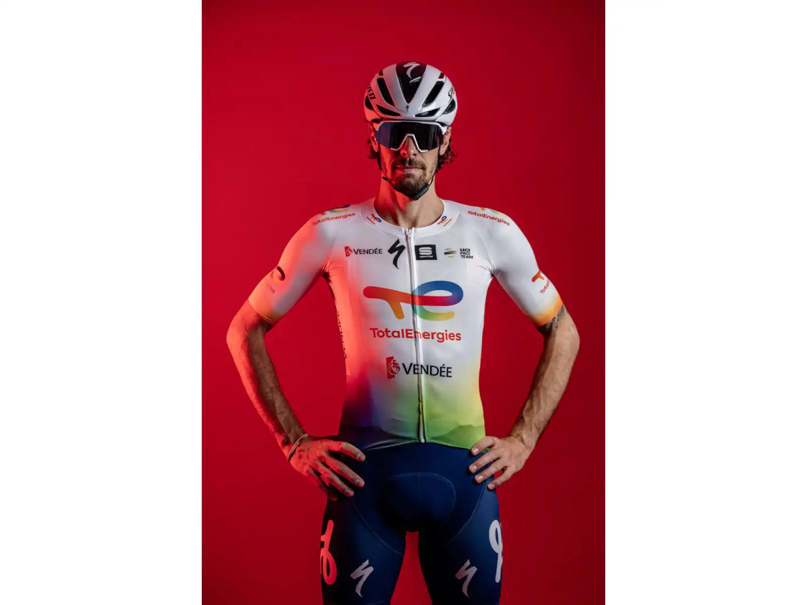 100% S3 Glasses TotalEnergies Team Matte White / HIPER Lens