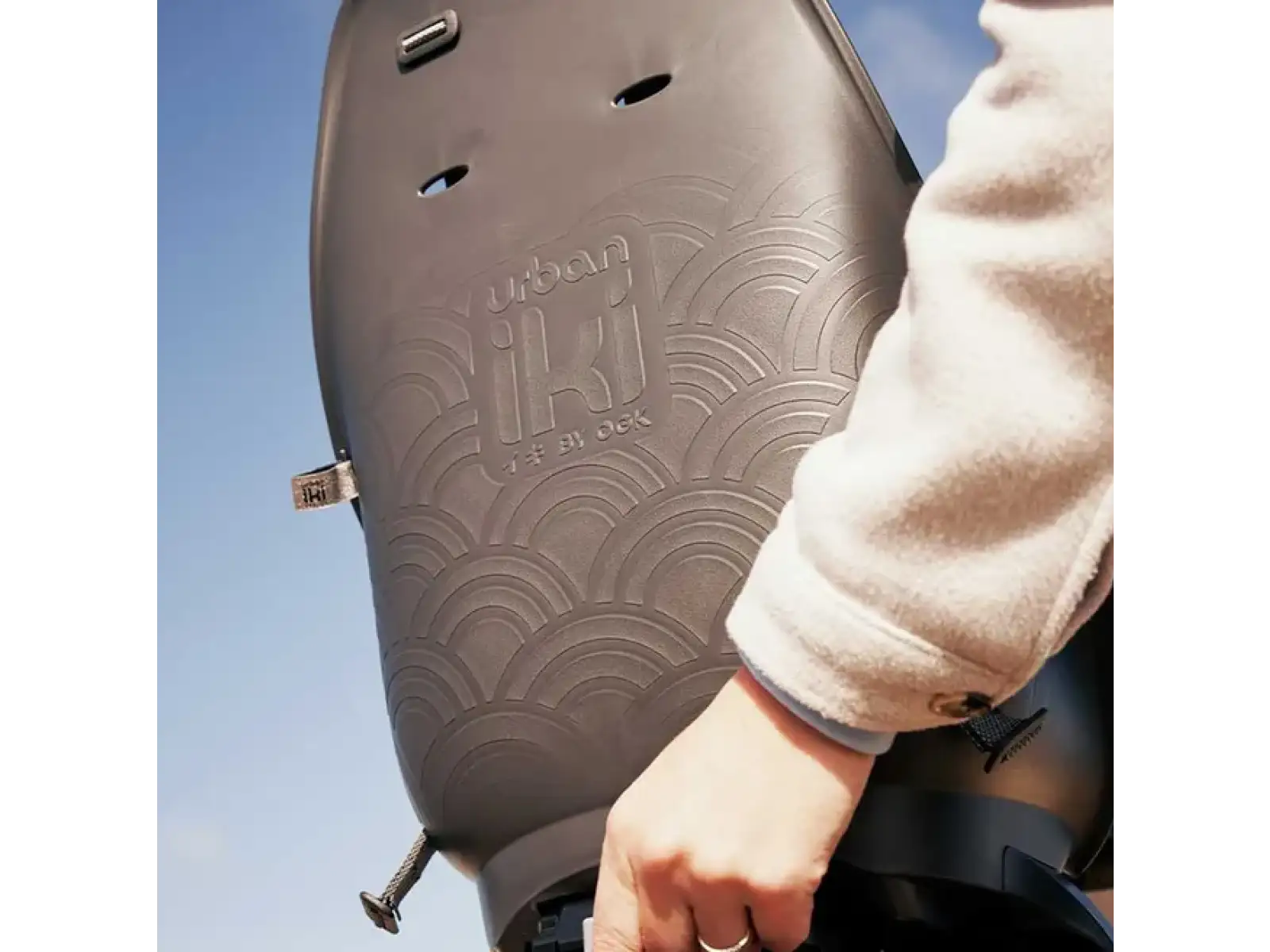 Urban Iki Ta-ke rear bike seat for MIK carriers Bincho Black/Kurumi Brown
