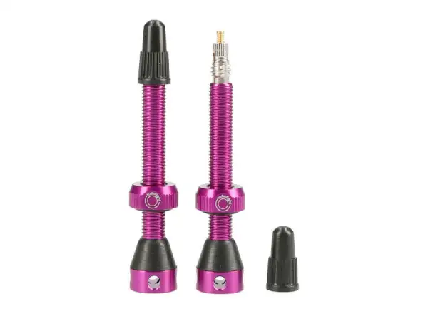 Tubolight Tubeless valves 50 mm purple - pair