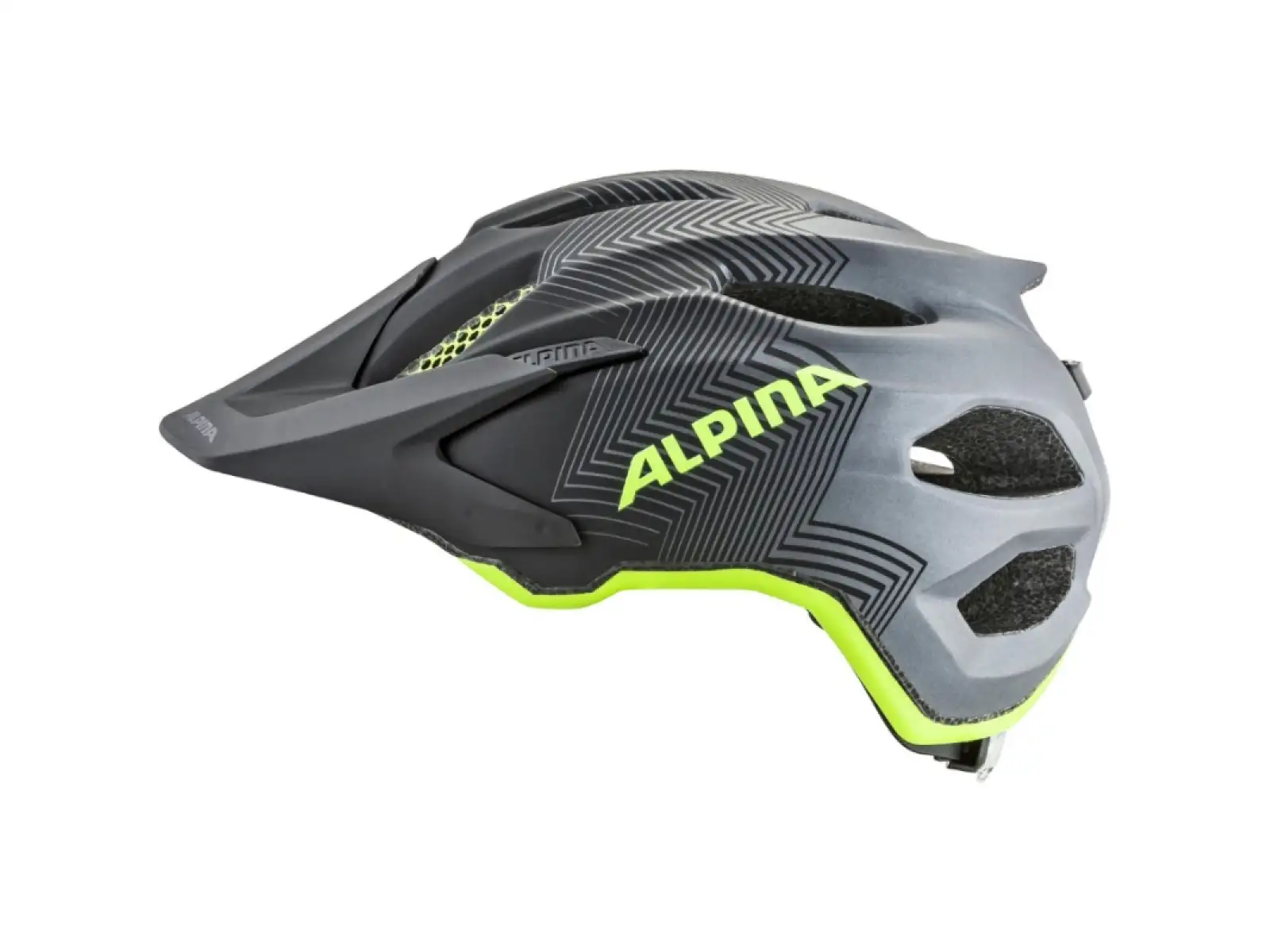 Alpina Carapax Jr. kids helmet black/neon/yellow