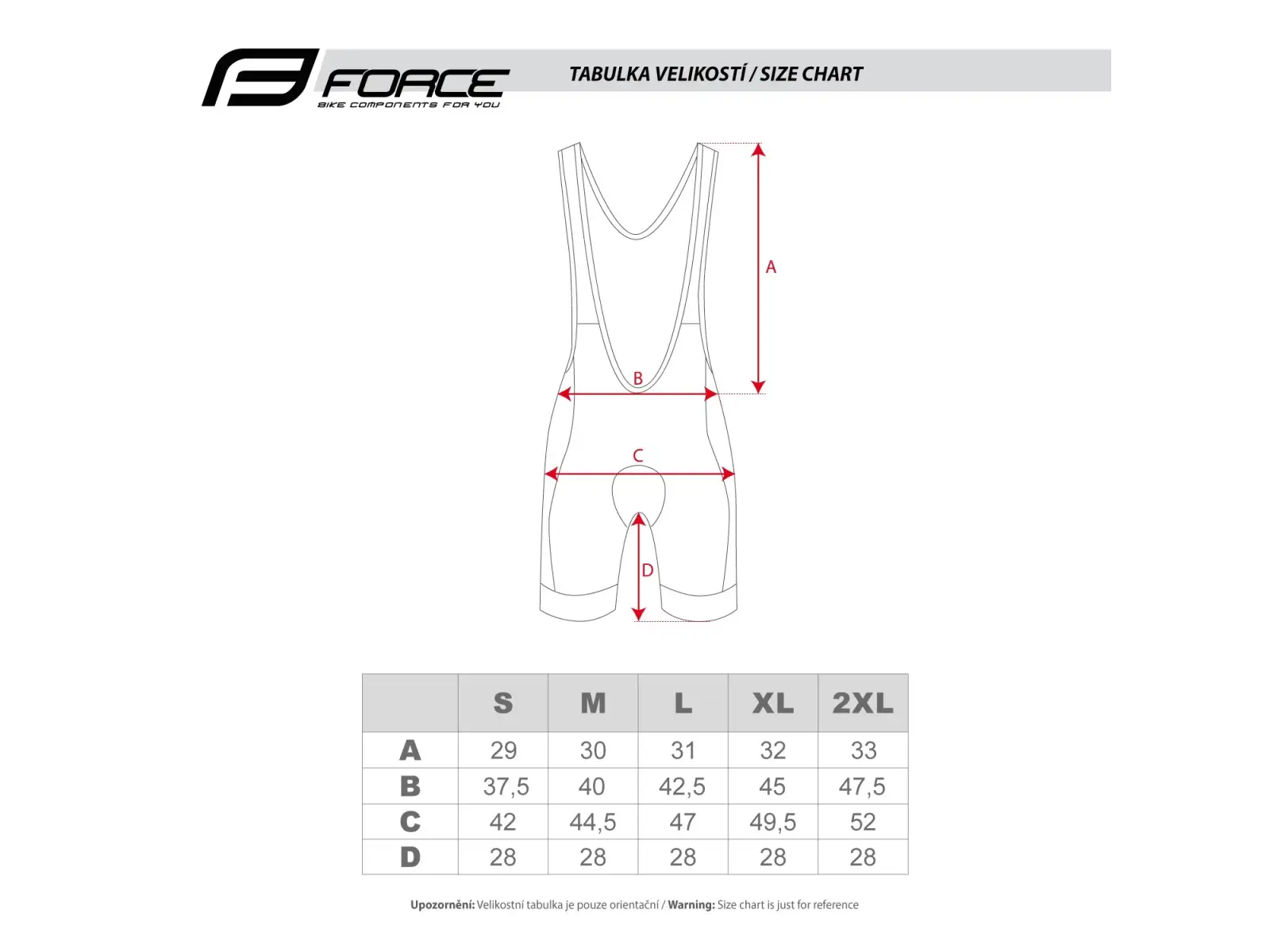Force Bright men's shorts with braces and padding black