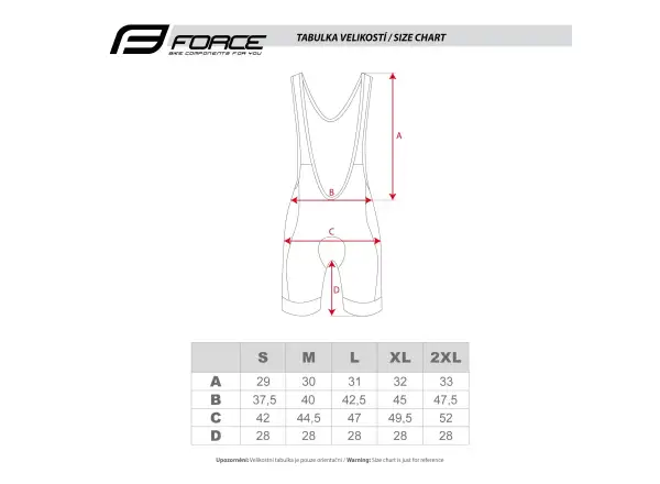 Force Bright men's shorts with braces and padding black