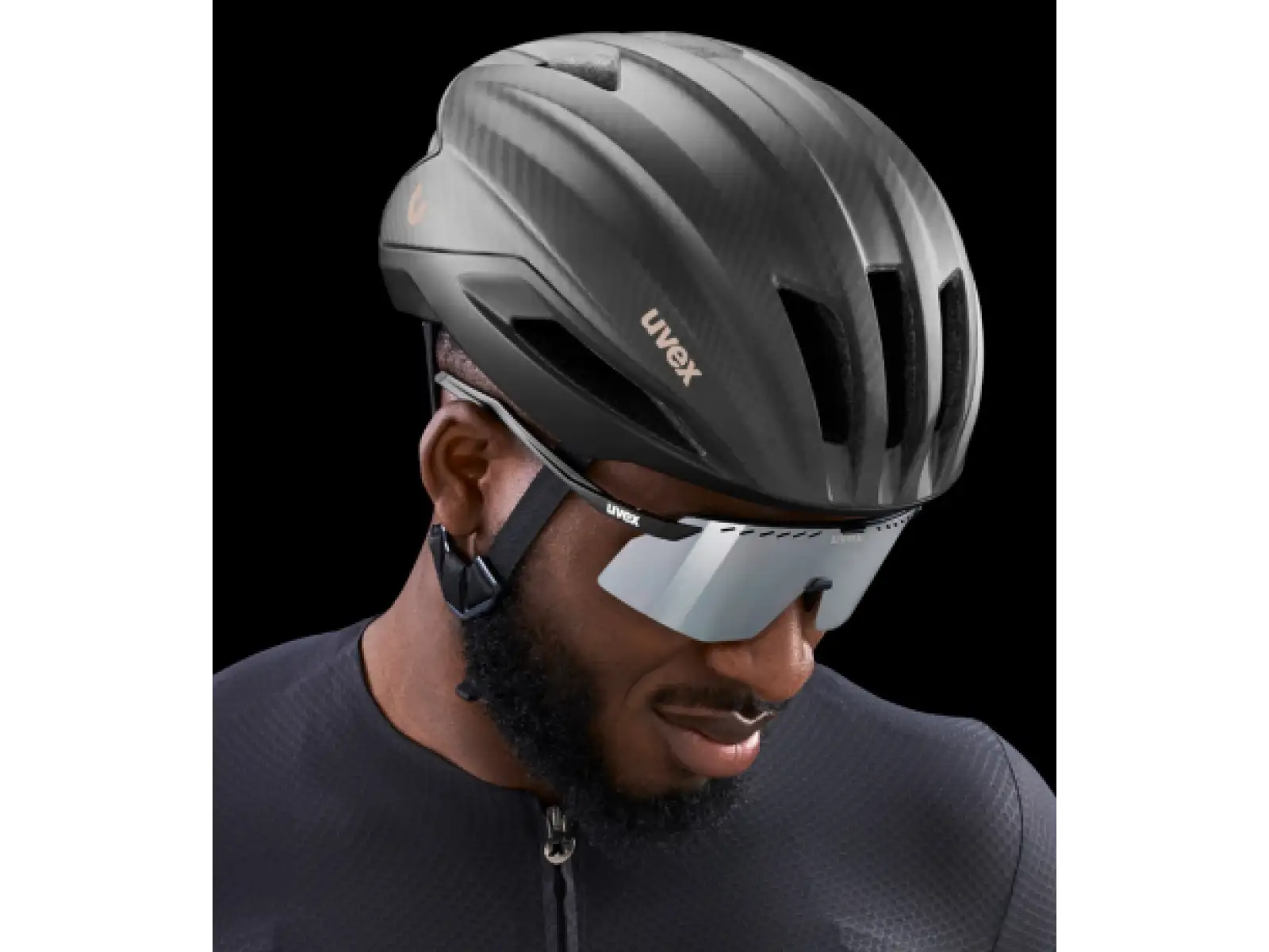 Uvex Ultimate Surge Carbon Mips road helmet All Black Matt
