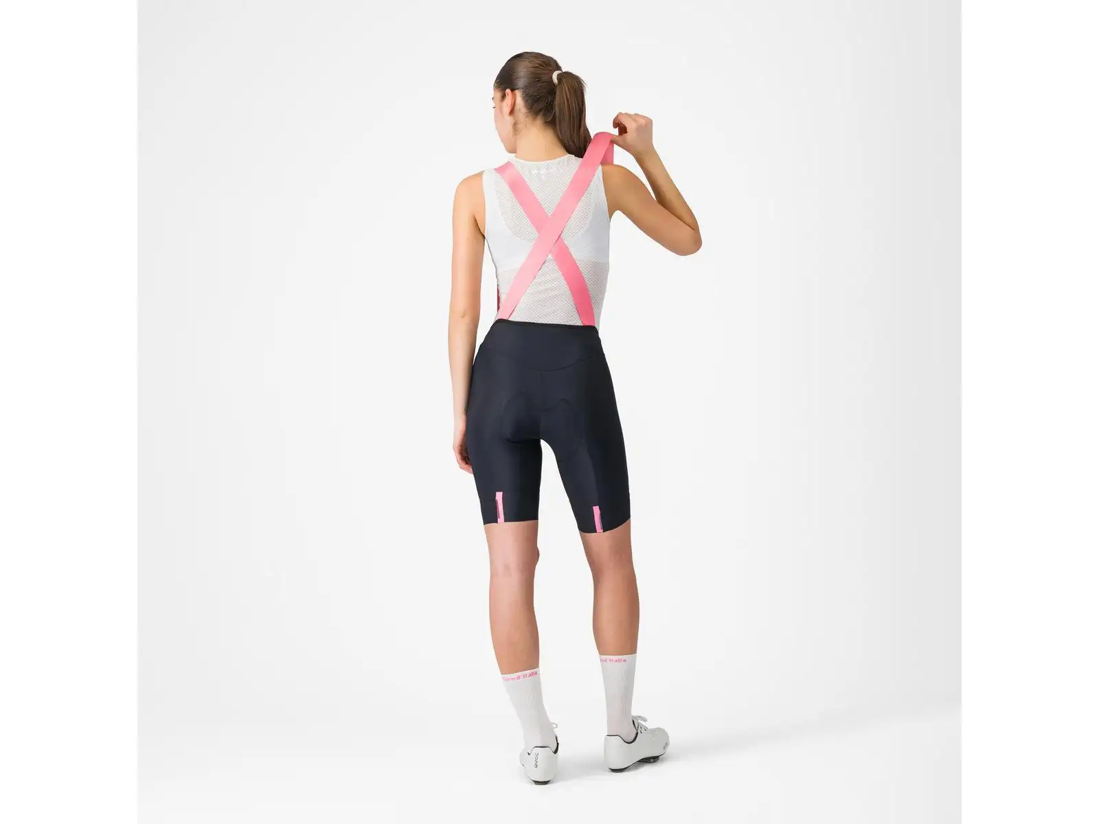 Castelli Giro Prima 2 women's bib shorts with insert Nero/Rossa