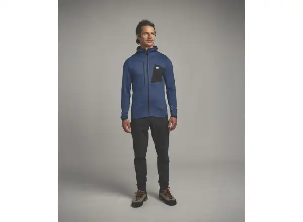 Ortovox Fleece Grid Hoody men's sweatshirt Black Raven