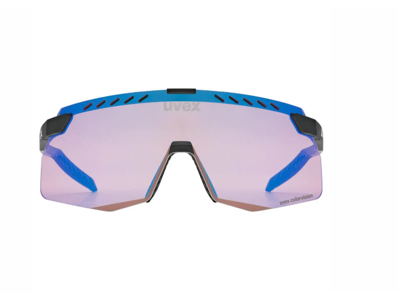 Uvex Pace Stage S CV cycling glasses Black matt/Mirror Blue
