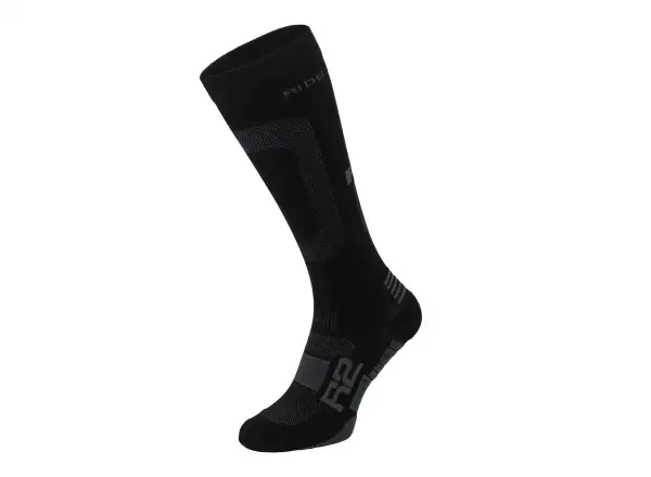 R2 Power cycling knee-high socks black