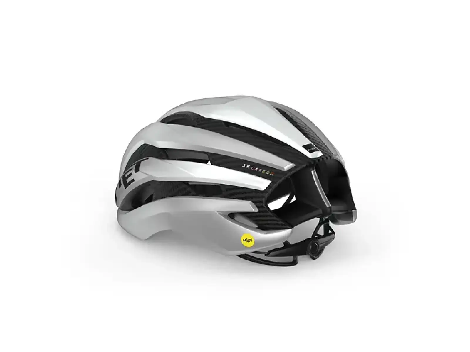 MET Trenta 3K Carbon MIPS helmet white/metallic silver