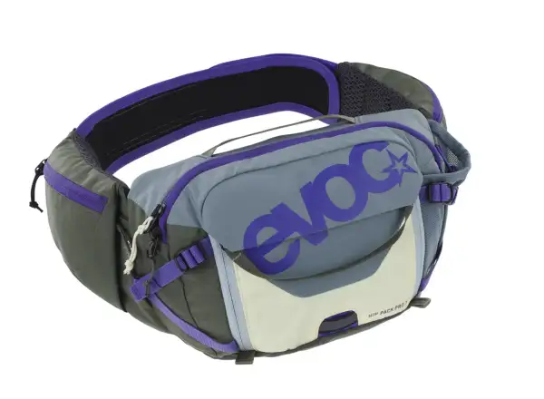 Evoc Hip Pack Pro 3 l + pint bladder 1.5 l Steel/Violet/Dark Olive