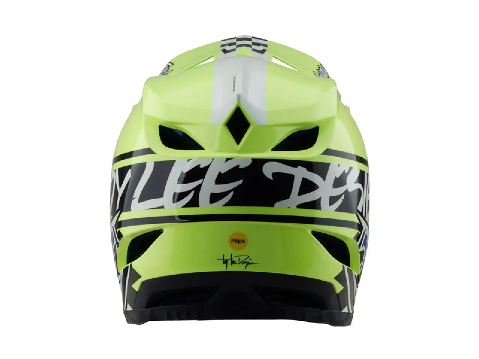 Troy Lee Designs D4 Polyacrylite 50 helmet Navy/Glo Yellow