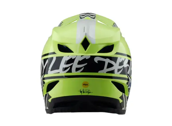 Troy Lee Designs D4 Polyacrylite 50 helmet Navy/Glo Yellow