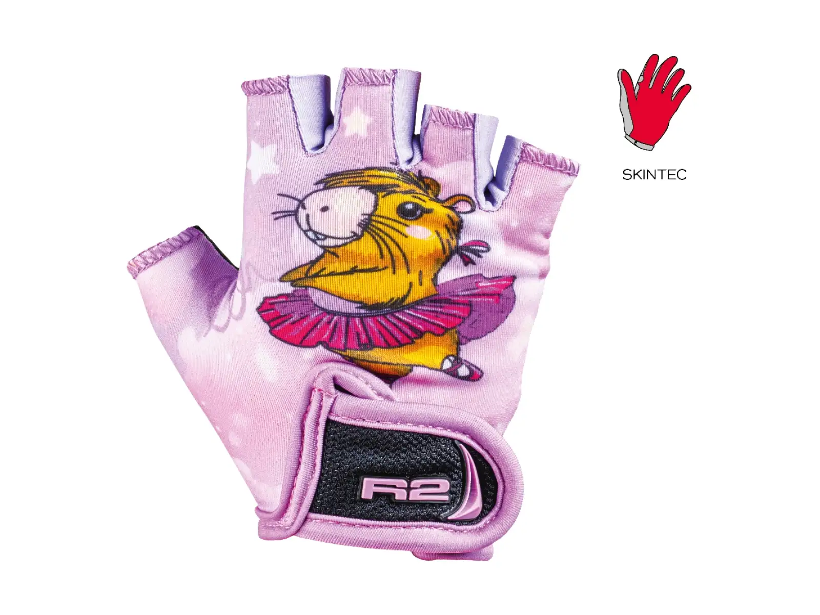 R2 Voska kids cycling gloves pink
