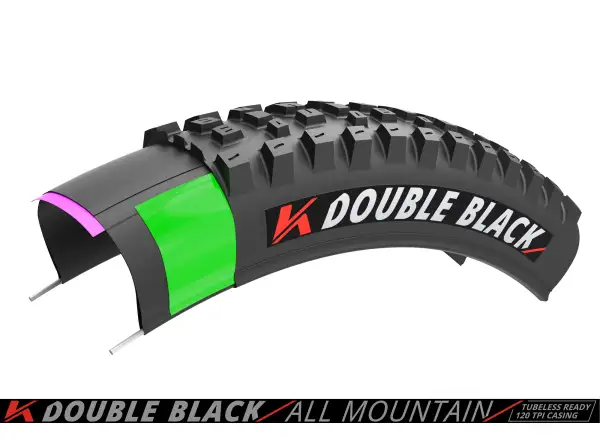 Kenda K-Series Double Black Downhill 60TPI K-1265 TR 27,5x2,40" MTB tire kevlar
