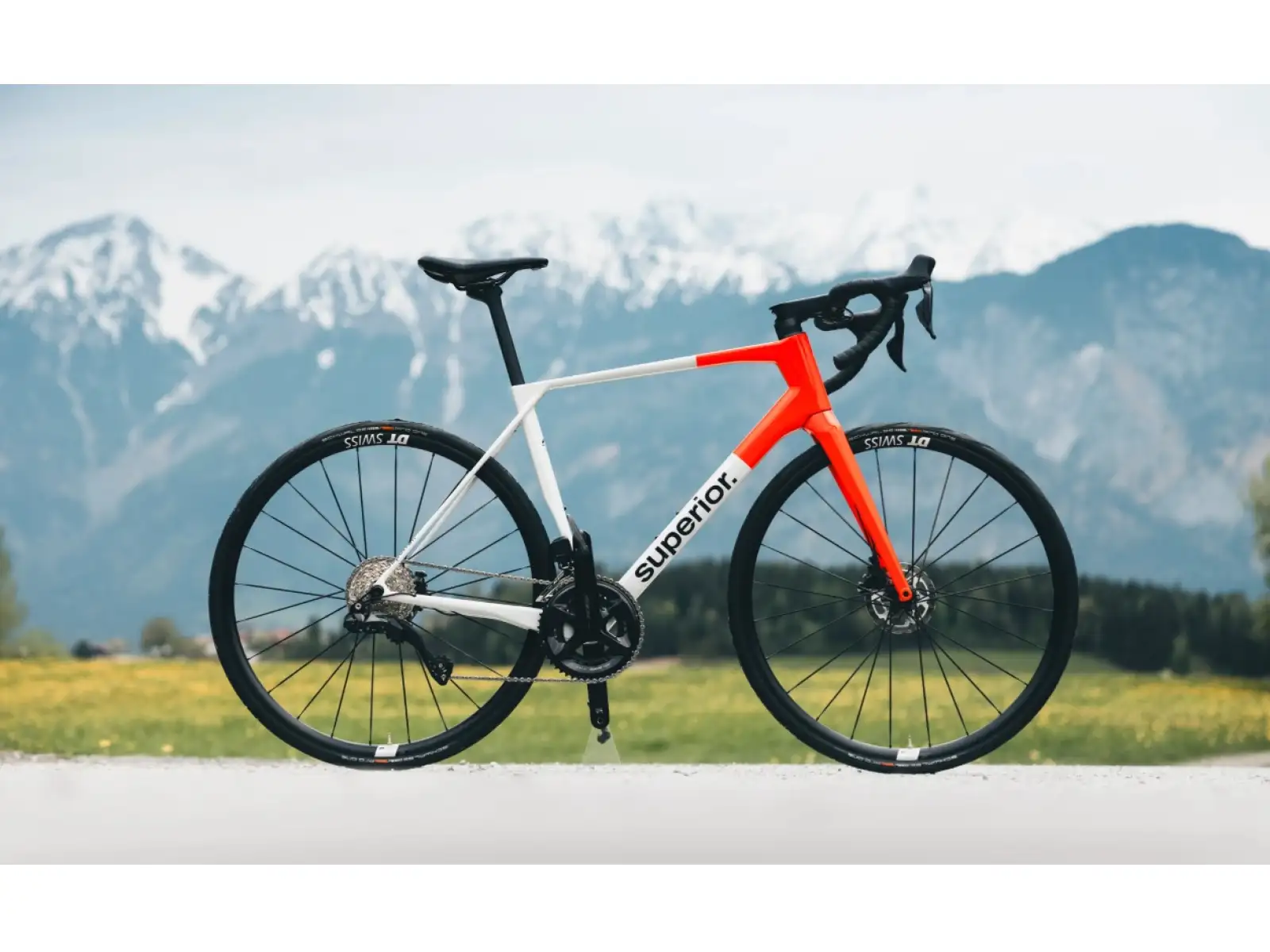 Superior X-Road 9.5 GF road bike gloss grey / orange red