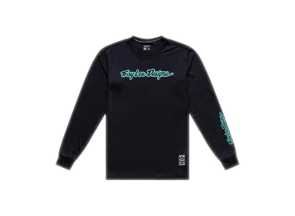 Troy Lee Designs Skyline Ride men's long sleeve jersey Signature Black/Real Teal