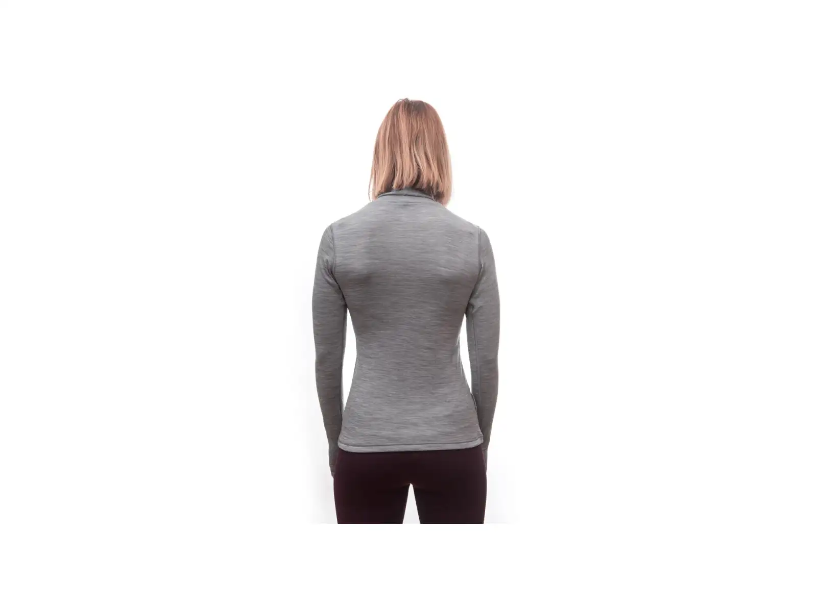 Sensor Merino Bold Roll Neck women's shirt long sleeve Cool Gray