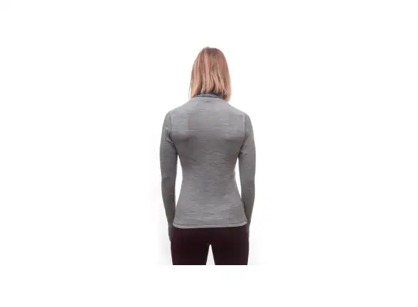 Sensor Merino Bold Roll Neck women's shirt long sleeve Cool Gray