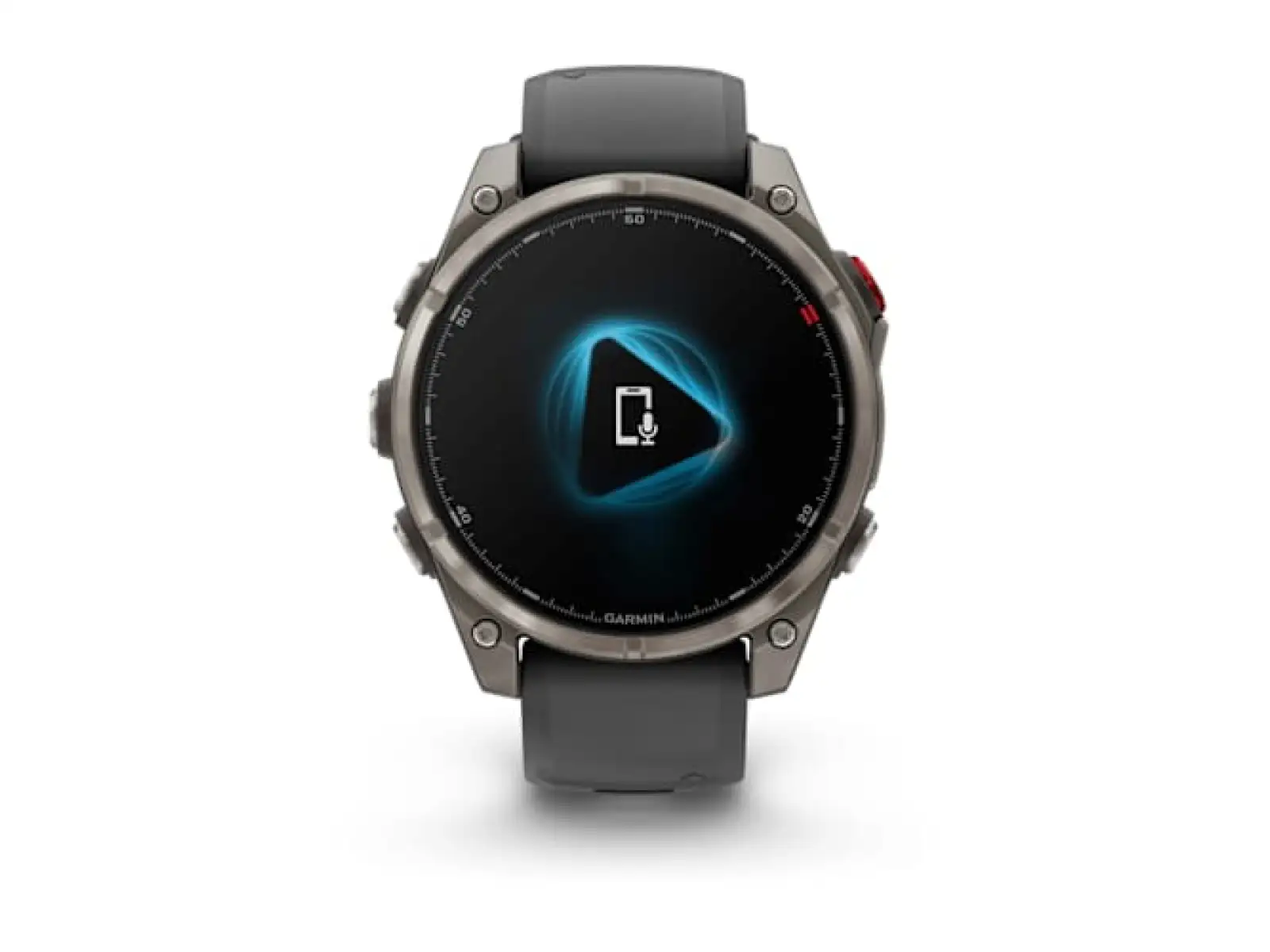 Garmin fenix 8 Pro 47 mm, AMOLED Sapphire, Titanium with silicone strap Graphite/Black