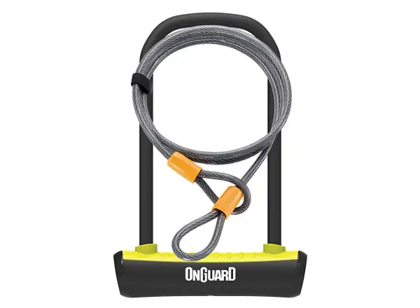 ONGUARD U-lock 115x230x11 mm yellow + cable 1200x10 mm