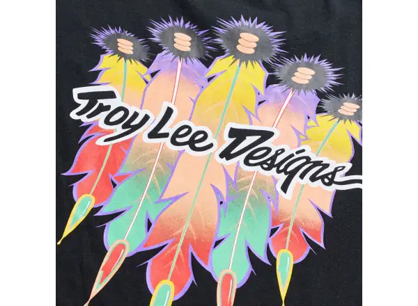 Troy Lee Designs Feather men's T-shirt short sleeve Black/Black
