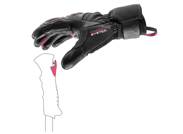 Leki Griffin Pro 3D Women gloves Black-Rose
