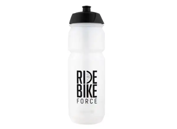 Force Ride Bike cycling bottle 750 ml transparent/black