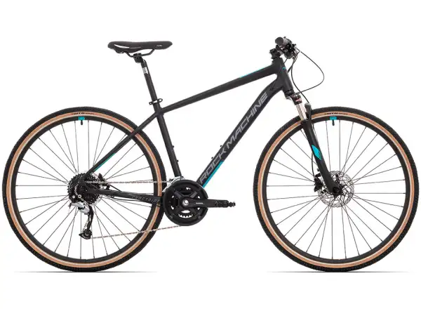 Rock Machine CrossRide 700 trekking bike black/petrol SAMPLE