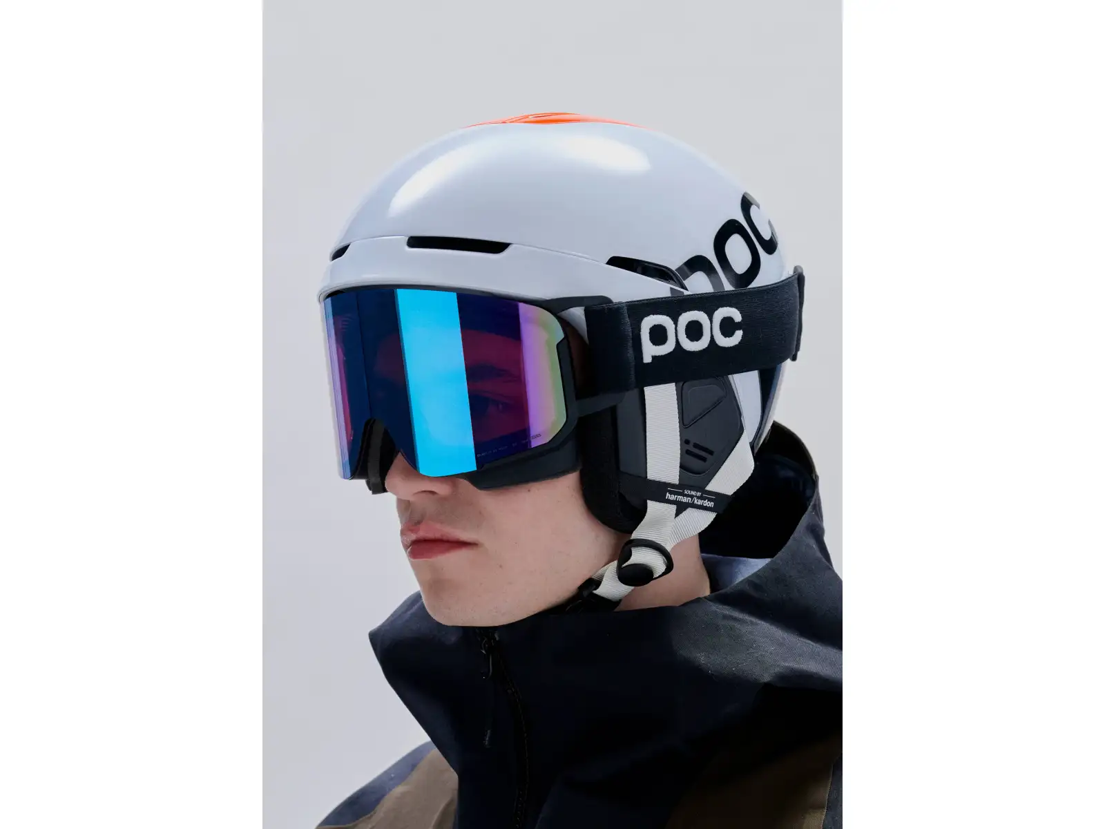 POC Obex Connect ski helmet Hydrogen White/Fluorescent Orange AVIP