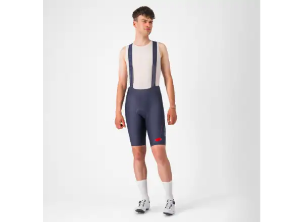 Castelli Espresso R-A/D men's shorts with pad and braces Twilight Blue
